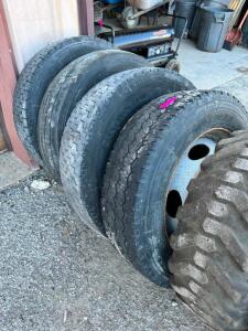 DESCRIPTION: 94) 225/70R19.5 TRUCK TIRES W/ RIMS LOCATION: BUILDING 4 THIS LOT IS: SOLD BY THE PIECE QTY: 4
