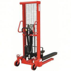 DESCRIPTION: (1) MANUAL FORK-OVER STACKER BRAND/MODEL: DAYTON #4VME2 INFORMATION: RED RETAIL$: $1663.52 EA SIZE: 2,000 LB LOAD CAPACITY, 43 IN X 6 1/4