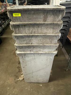 DESCRIPTION (5) 20 GALLON BAR SIDE TRASH CANS THIS LOT IS SOLD BY THE PIECE. LOCATION BAY 7 QUANTITY 5