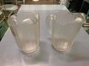 DESCRIPTION (10) 64 OZ PLASTIC PITCHERS THIS LOT IS SOLD BY THE PIECE. LOCATION BAY 7 QUANTITY 10