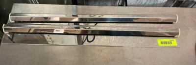 DESCRIPTION (2) 24" STAINLESS TICKET RAILS THIS LOT IS ONE MONEY LOCATION BAY 6 QUANTITY 1