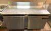 60" WORK TOP TWO-SECTION FREEZER W/ 5" BACKSPLASH