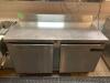 60" WORK TOP TWO-SECTION FREEZER W/ 5" BACKSPLASH - 2