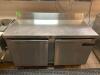 60" WORK TOP TWO-SECTION FREEZER W/ 5" BACKSPLASH - 3