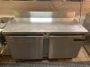 60" WORK TOP TWO-SECTION FREEZER W/ 5" BACKSPLASH - 4