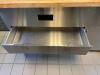 72" X 30" BUTCHER BLOCK CHEF TABLE W/ STAINLESS STORAGE BASE - 5