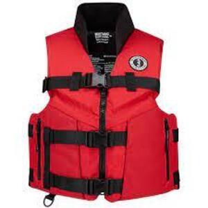 DESCRIPTION: (1) STANDARED LIFE JACKET BRAND/MODEL: MUSTANG SURVIVAL #MV4626 02 INFORMATION: RED RETAIL$: $101.99 EA SIZE: SIZE MED QTY: 1