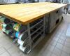 120" X 30" BUTCHER BLOCK CHEF TABLE W/ STAINLESS STORAGE BASE - 2
