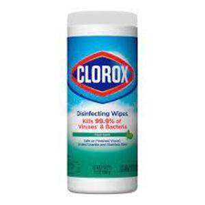 DESCRIPTION: (6) DISINFECTING WIPES BRAND/MODEL: CLOROX INFORMATION: FRESH SCENT RETAIL$: $4.00 EA SIZE: 35 WIPES QTY: 6