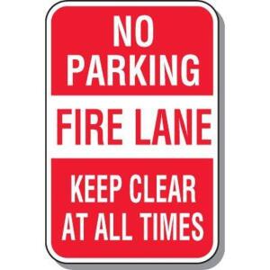 DESCRIPTION: (6) NO PARKING FIRE LANE SIGNS BRAND/MODEL: ACCUFORM RETAIL$: $56.78 EA SIZE: ALUMINUM QTY: 6