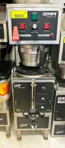 DESCRIPTION: GEMINI SYSTEM 120A COMMERCIAL COFFEE BREWER. BRAND / MODEL: GEMINI SYSTEM 120A ADDITIONAL INFORMATION 120 VOLT, 1 PHASE. LOCATION: KITCHE