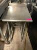 18" X 30" STAINLESS TABLE W/ 2" BACK SPLASH - 2