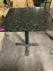 25.5" X 25.5" GRANITE TABLE TOP WITH BASE. - 3