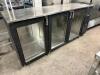 DESCRIPTION: GLASTENDER 84" THREE DOOR / GLASS DOOR BACK BAR COOLER. BRAND / MODEL: GLASTENDER BB84-R1-GSLLR ADDITIONAL INFORMATION 115 VOLT, 1 PHASE