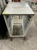 DESCRIPTION: 30" X 24" ROLL ABOUT STAINLESS TABLE W/ UNDER COUNTER TRAY RACK. LOCATION: BAY 6 QTY: 1 - 2