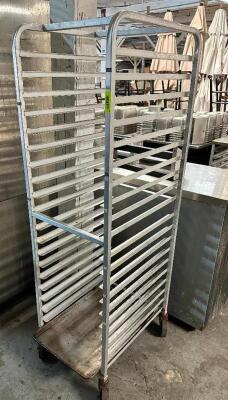 DESCRIPTION: TWENTY PAN ROLL ABOUT TRAY RACK ADDITIONAL INFORMATION FRONT LOADER LOCATION: BAY 6 QTY: 1