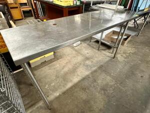 DESCRIPTION: 68" X 24" STAINLESS TABLE ADDITIONAL INFORMATION W/ UNDER SHELF SIZE 68" X 24" QTY: 1