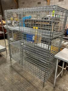 DESCRIPTION: 48" X 24" CAGED LIQUOR SHELF SIZE 48" X 24" X 72" QTY: 1