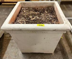 DESCRIPTION: 25" ROUND X 36" TALL STONE PLANTER SIZE 25" R X 36" T LOCATION: BAY 6 QTY: 1