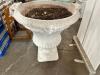 DESCRIPTION: 25" ROUND X 36" TALL STONE PLANTER SIZE 25" R X 36" T LOCATION: BAY 6 QTY: 1 - 2