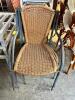 DESCRIPTION: (4) METAL PATIO CHAIRS W/ WICKER SEATS LOCATION: BAY 6 THIS LOT IS: SOLD BY THE PIECE QTY: 4 - 2