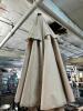 DESCRIPTION: 8' ROUND CANVAS PATIO UMBRELLA W/ STAND LOCATION: BAY 6 QTY: 1 - 2