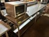 DESCRIPTION: 10' X 30" ALL STAINLESS TABLE W/ MOUNTED CAN OPENER. ADDITIONAL INFORMATION W/ 4" BACK SPLASH SIZE 10' X 30" LOCATION: BAY 7 QTY: 1 - 2