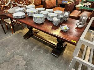 DESCRIPTION: 72" X 36" WOODEN TABLE ADDITIONAL INFORMATION CONTENTS ARE NOT INCLUDED LOCATION: BAY 6 QTY: 1