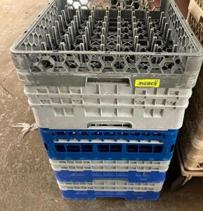 DESCRIPTION: (5) ASSORTED GLASS RACKS LOCATION: BAY 6 THIS LOT IS: SOLD BY THE PIECE QTY: 5