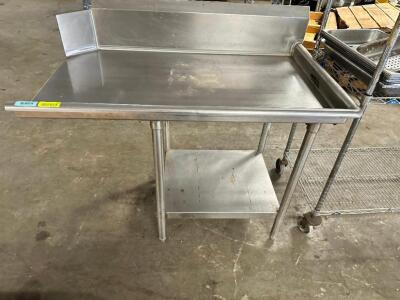 DESCRIPTION: 48" RIGHT SIDE STAINLESS CLEAN TABLE SIZE 48" X 30" LOCATION: BAY 6 QTY: 1