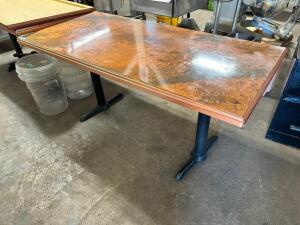 DESCRIPTION: 62" X 30" COMPOSITE TABLE W/ DOUBLE PEDESTAL BASE. SIZE 62" X 30" LOCATION: BAY 6 QTY: 1