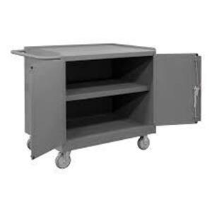 (1) MOBILE STORAGE CABINET AND WORK SPACE