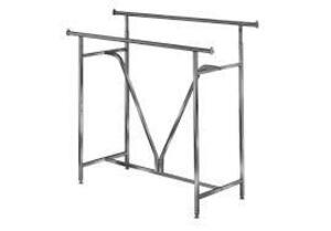 (1) ADJUSTABLE DOUBLE BAR GARMENT RACK