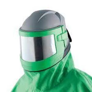 (1) BLAST HELMET, RESPIRATOR