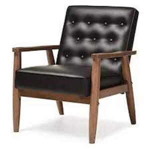 (1) MODERN FAUX LEATHER CHAIR