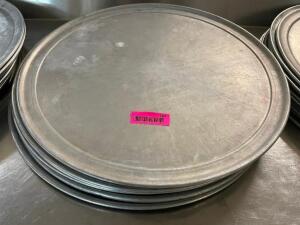 (8) 18" STAINLESS PIZZA PANS