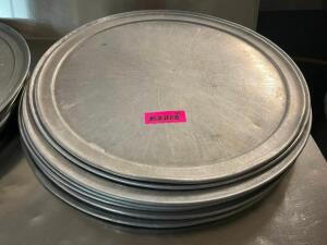 (8) 18" STAINLESS PIZZA PANS