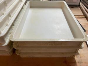 (8) PLASTIC DOUGH BOXES.