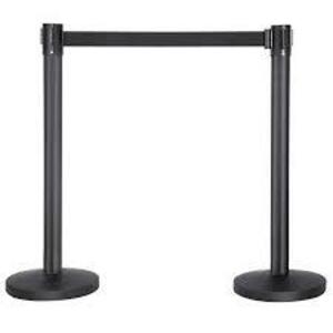 DESCRIPTION: (1) CASE OF (2) BELT BARRIER STANCHION BRAND/MODEL: CCW-ES400D-BK-BK-130 INFORMATION: BLACK RETAIL$: $80.00 EA SIZE: 12FT QTY: 1