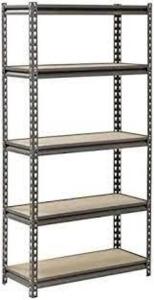 DESCRIPTION: (1) HEAVY DUTY STEEL SHELVING BRAND/MODEL: EDSAL MUSCLE RACK #UR245P INFORMATION: BLACK RETAIL$: 65.98 EA SIZE: 48X24X72 QTY: 1