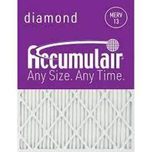 DESCRIPTION: (2) AIR FILTER BRAND/MODEL: ACCUMULAIR DIAMOND RETAIL$: $25.00 EA SIZE: 20X25X4 QTY: 2