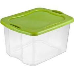 DESCRIPTION: (1) CASE OF (6) STORAGE TOTES BRAND/MODEL: STERLILTE #1485 RETAIL$: $12.48 EA SIZE: 70 QT QTY: 1