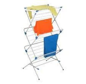 DESCRIPTION: (1) 3 TIER MESH TOP DRYING RACK BRAND/MODEL: HONEY CAN DO #DRY-01105 INFORMATION: SILVER RETAIL$: $69.79 EA QTY: 1