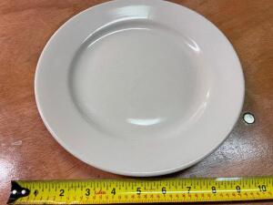 (12) 9.75" CHINA PLATES - OFF WHITE