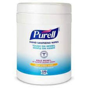 DESCRIPTION: (6) HAND SANITIZING WIPES BRAND/MODEL: PURELL INFORMATION: FRAGRANCVE FREE RETAIL$: $17.59 EA QTY: 6