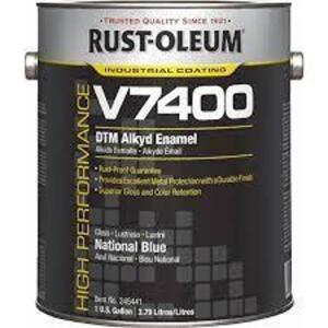 DESCRIPTION: (1) DTM ALKYD ENAMEL BRAND/MODEL: RUST-OLEUM V7400 INFORMATION: NATIONAL BLUE RETAIL$: $73.87 EA SIZE: 1 GALLON QTY: 1