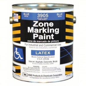 DESCRIPTION: (1) TRAFFIC ZONE MARKING PAINT BRAND/MODEL: RAE #3EHH2 INFORMATION: BLUE RETAIL$: $67.54 EA SIZE: 1 GALLON QTY: 1