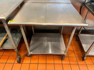 DESCRIPTION: 36" X 30" ALL STAINLESS TABLE. SIZE 36" X 30" LOCATION: KITCHEN QTY: 1