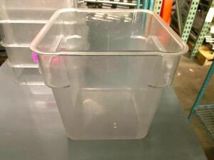 (7) 12 QT PLASTIC CONTAINERS, NO LIDS