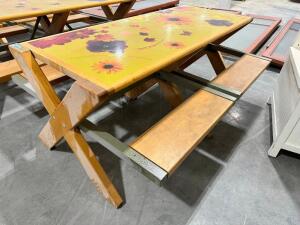 72" COMPOSITE PICNIC TABLE W/ BENCH SEATS